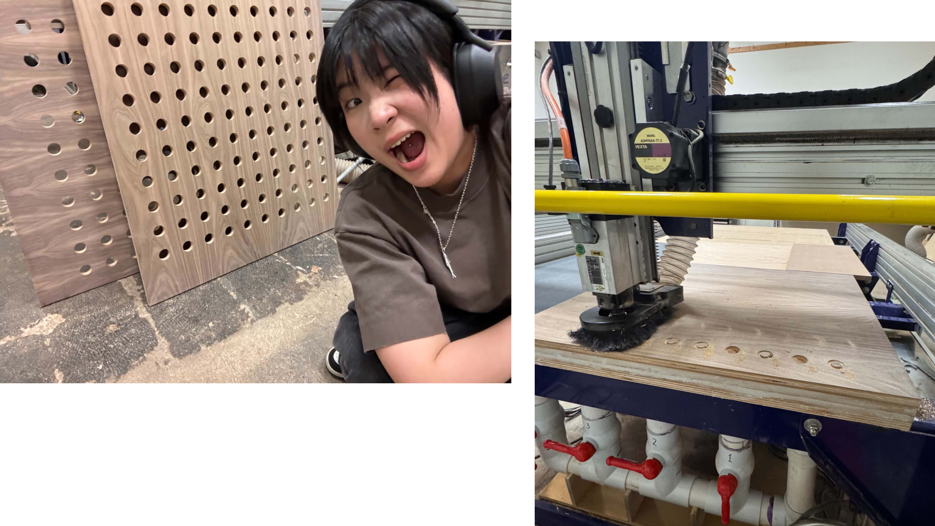 The Big Craft pegboard side panel CNC machining