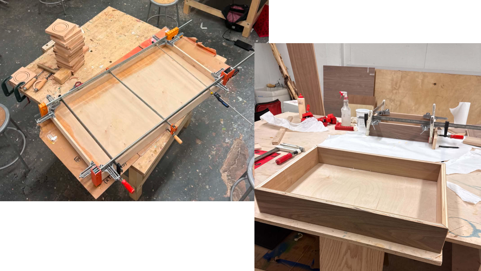 The Big Craft drawer and tray construction with miter joints