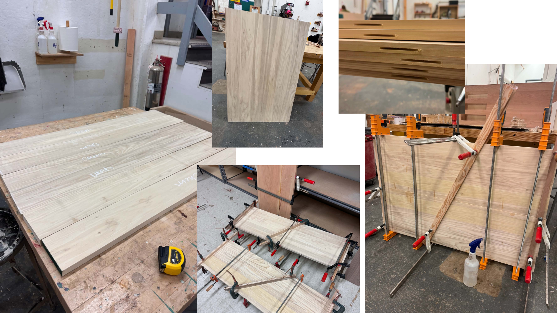 The Big Craft hardwood tabletop, edge-gluing poplar boards