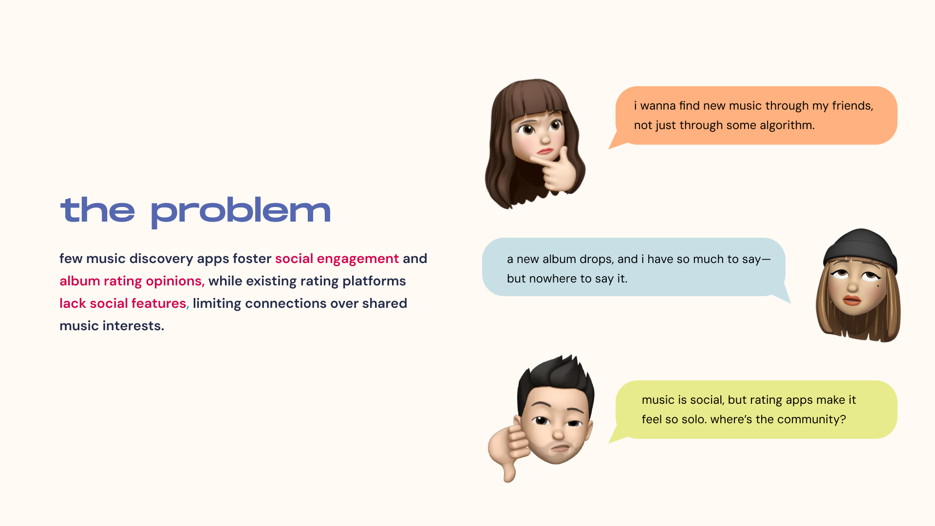 VinylCircle problem statement and user quotes