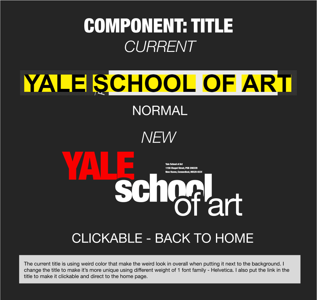 Component: Title redesign