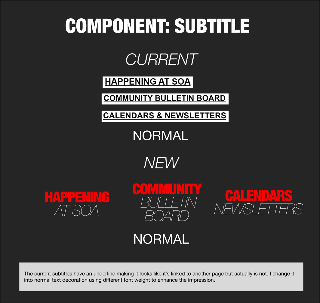 Component: Subtitle redesign
